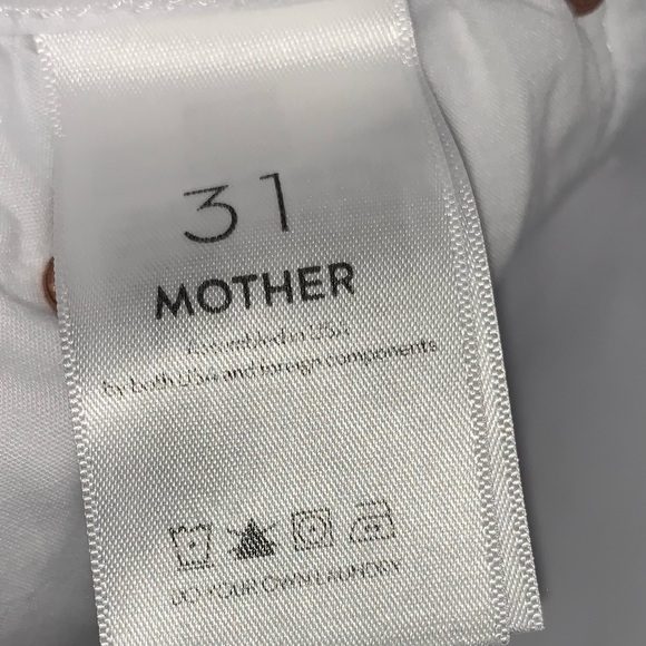 MOTHER The Insider Crop Step Fray in Fairest of them All White Jeans Denim 31 - Picture 15 of 16